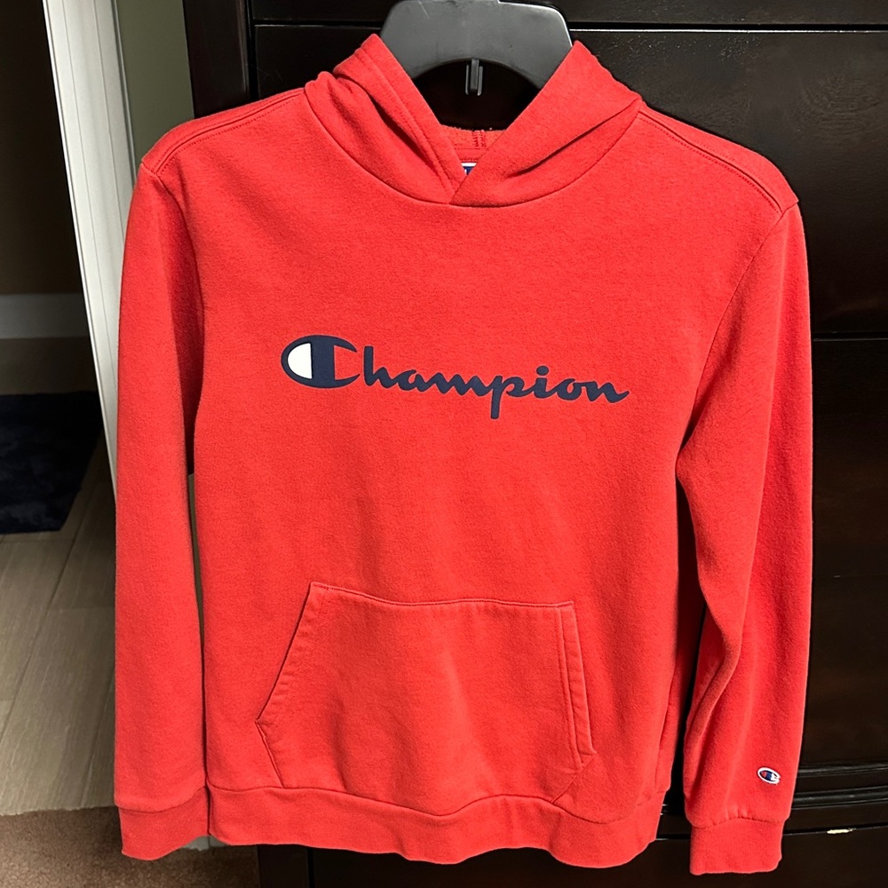 Champion Scarlet Hoodie with Logo
